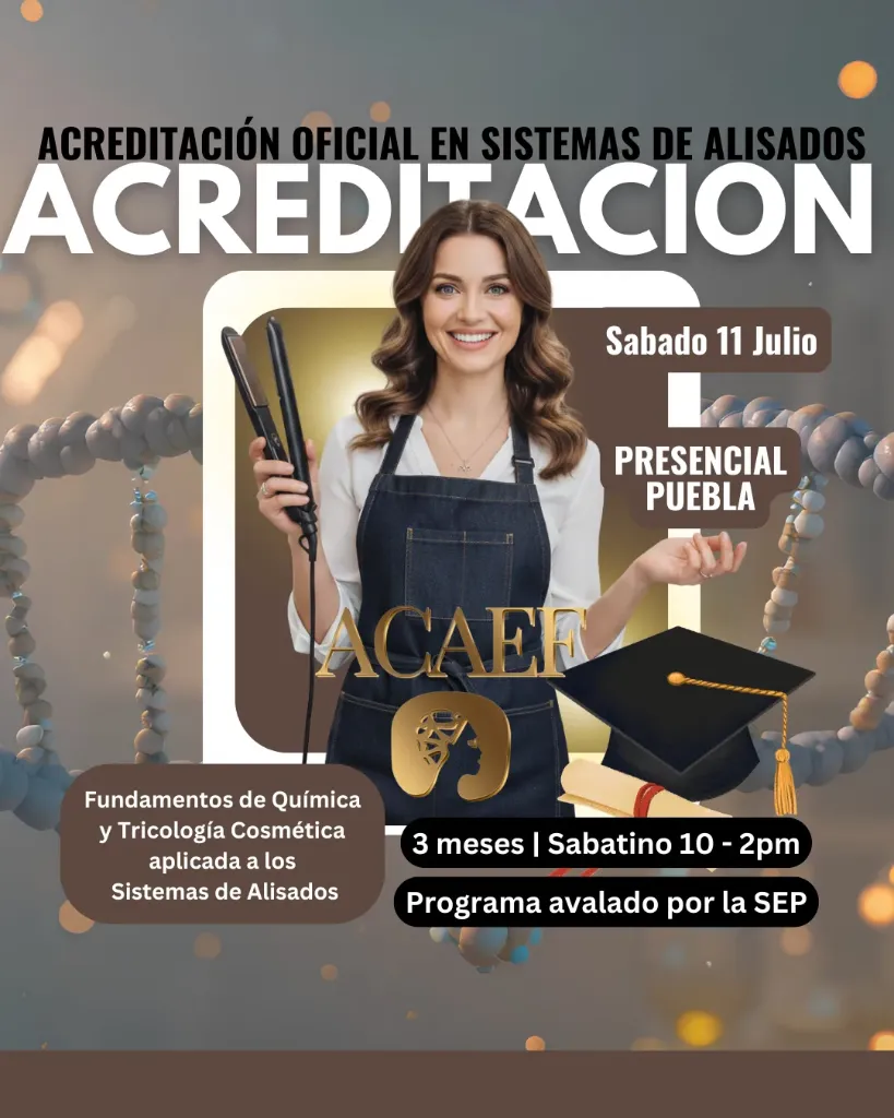 INSCRIPCIÓN SISTEMAS DE ALISADOS PRESENCIAL CHOLULA PUEBLA